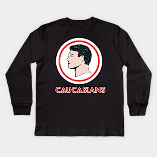 Caucasians Funny Vintage Caucasians Kids Long Sleeve T-Shirt